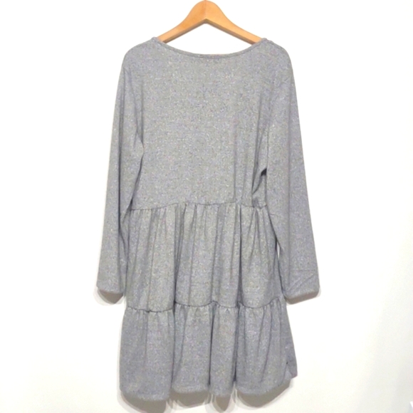 Cozy Gray Long Sleeve Soft Knit Dress Size 3XL NWT French Atmosphere - Picture 3 of 7